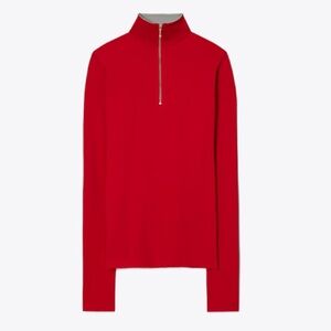 Tory Burch zip red sweater
